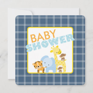 Jungle Animals Baby Shower Invitations