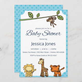 Jungle Animals Baby Shower Invite