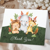 Jungle Animals Baby Shower Thank You