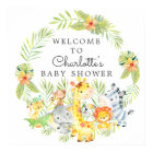 Jungle Animals Baby Shower Welcome