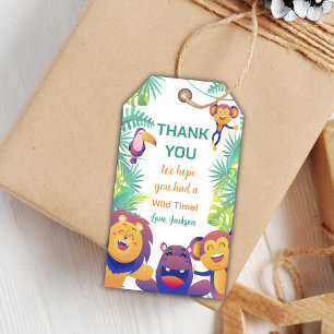 Jungle Animals Birthday Gift Tags