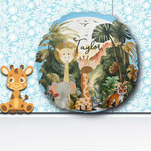Jungle Animals Exotic Safari Dream Round Pillow