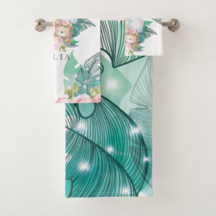 Jungle Animals Gift for Girls Bath Towel Set