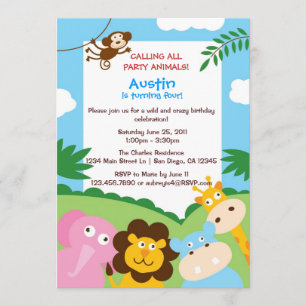 Jungle Animals Invitation