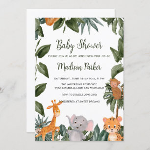 Jungle Animals  Invitation