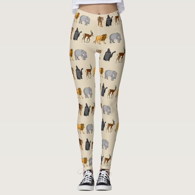 Jungle Animals Leggings (Front)
