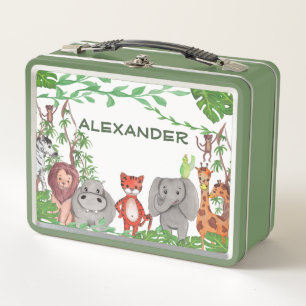 Jungle Animals  Metal Lunch Box