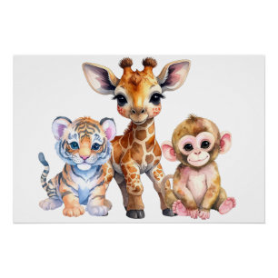 Jungle Animals Poster