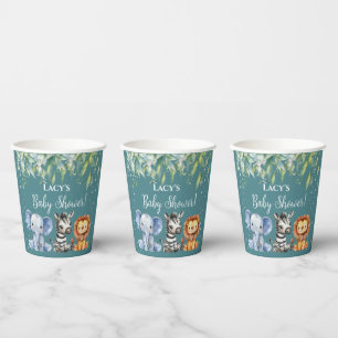 Jungle Animals Safari  Baby Shower   Paper Cups