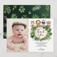 Jungle Animals Safari Greenery Birthday Photo