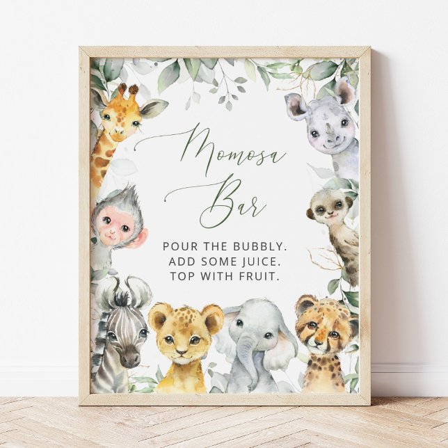 Jungle Animals, Safari, Wild One, Momosa Bar Poster (Creator Uploaded)