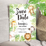 Jungle Animals Save the Date Invitation<br><div class="desc">Gorgeous Jungle Animals Save the Date Invitation.

©Tweet Party Printables 2019</div>