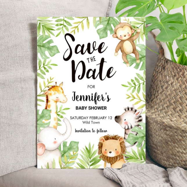 Jungle Animals Save the Date Invitation (Creator Uploaded)