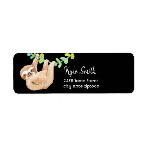 Jungle Animals Sloth Custom Address Labels