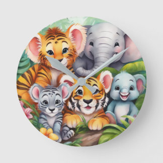 Jungle Animals Wall Clock For Kids