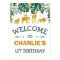 Jungle Animals WILD ONE Tropical Birthday Welcome