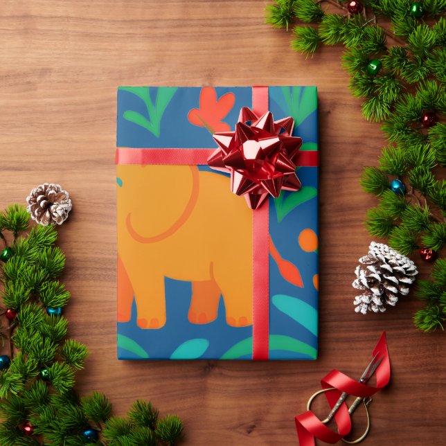 Jungle animals wrapping paper (Holiday Gift)