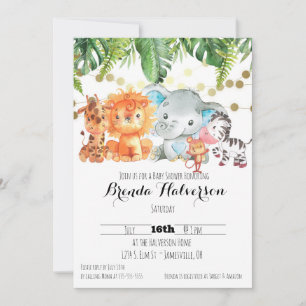Jungle Babies, Baby Shower Invitation Cards