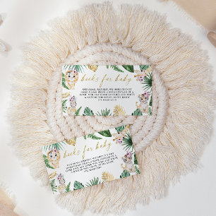 Jungle Baby Shower Book Request Enclosure Card