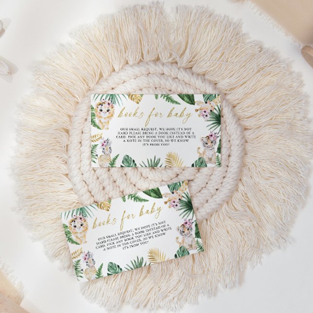Jungle Baby Shower Book Request Enclosure Card (Creator Uploaded)