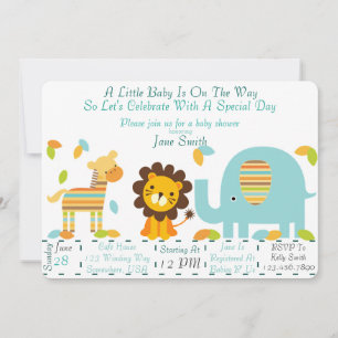 Jungle Baby Shower (Boy) Invitation