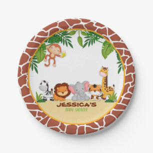 Jungle Baby Shower Paper Plate