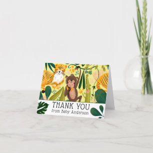 Jungle Baby shower thank you card