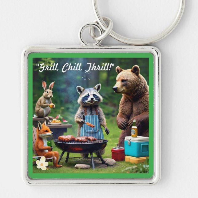 "Jungle BBQ Jam" Key Ring (Front)
