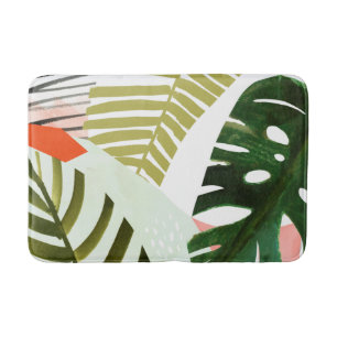 Jungle Beat Tropical Greenery Bath Mat