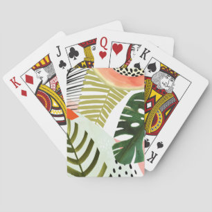 Jungle Beat Tropical Greenery Playing Cards