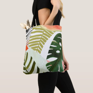 Jungle Beat Tropical Greenery Tote Bag