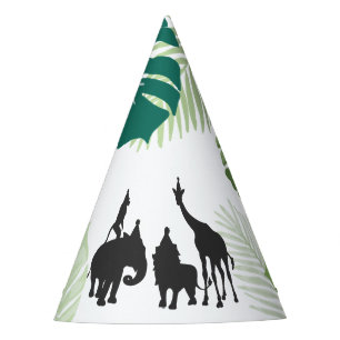 Jungle Birthday Party Paper hat Safari Animals