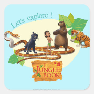Jungle Book Group Shot 4 Square Sticker