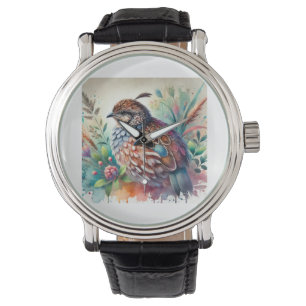 Jungle Bush Quail 180924AREF115 - Watercolor Watch