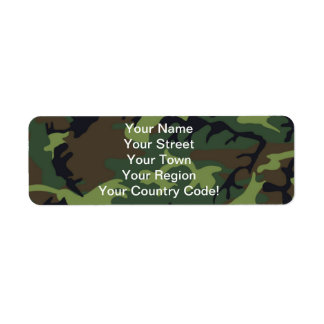 Jungle Camo Return Address Label