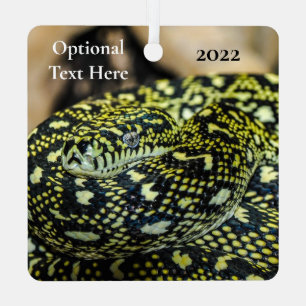 Jungle Carpet Python Snake Metal Tree Decoration