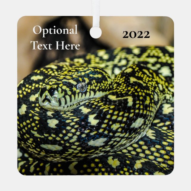 Jungle Carpet Python Snake Metal Tree Decoration (Back)