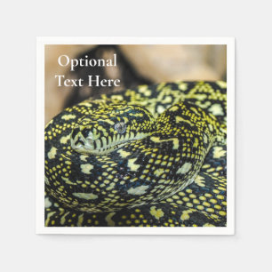 Jungle Carpet Python Snake Napkin