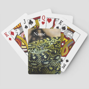 Jungle Carpet Python Snake Playing Cards