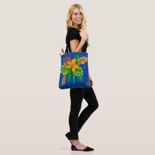 Jungle cat botanical Tote bag