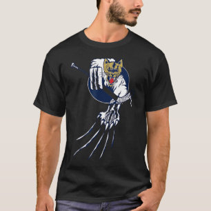 Jungle Cat Hockey Ice Beast Goalie Logo  T-Shirt