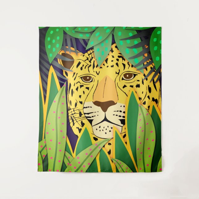 Jungle Cat No. 5 Large Tapestry (Front)