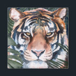 Jungle Cat - Tiger Magnet<br><div class="desc">Jungle Cat I by Jennifer Paxton Parker. This art features a close-up of a stoic tiger in a soft art style. | 164728Z</div>