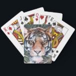 Jungle Cat - Tiger Playing Cards<br><div class="desc">Jungle Cat I by Jennifer Paxton Parker. This art features a close-up of a stoic tiger in a soft art style. | 164728Z</div>