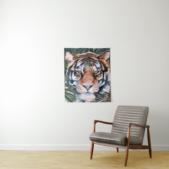 Jungle Cat - Tiger Tapestry (In Situ)
