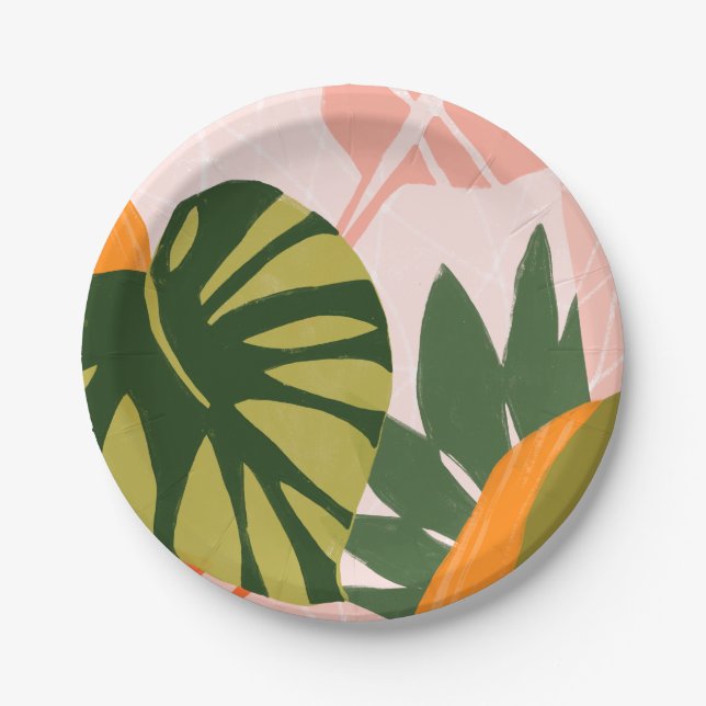 Jungle Collage I Paper Plate (Front)