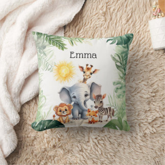 Jungle cute baby animals kid birthday gift nursery cushion