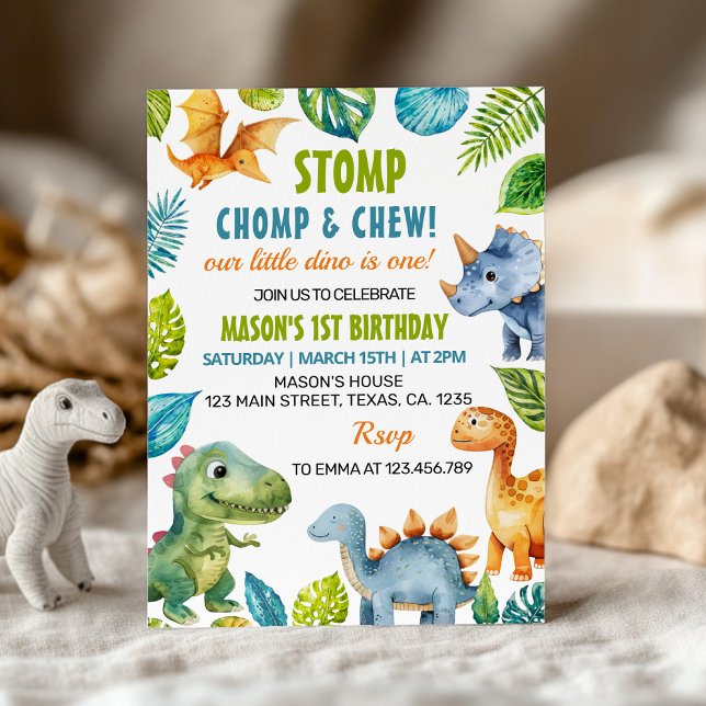 Jungle Dinosaurs Birthday Invitation (Creator Uploaded)