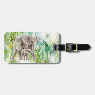 “Jungle Elephant” Acrylic Luggage Tag