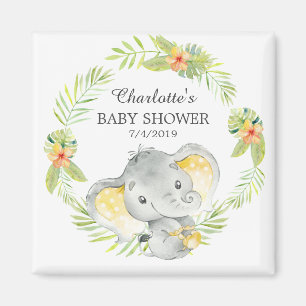 Jungle Elephant Baby Shower Favour  Magnet